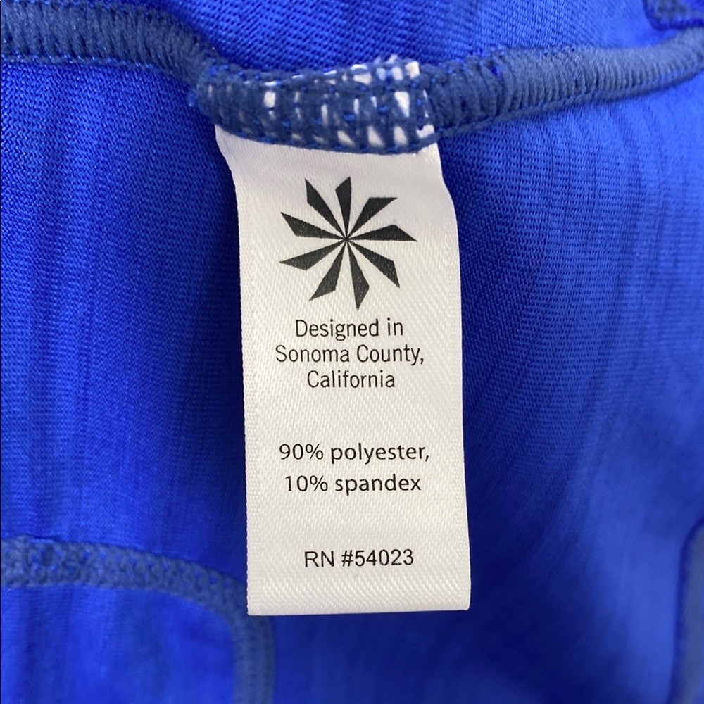 Athleta Blue Fitted Cap Sleeve Top Size: Small - Picture 3 of 4